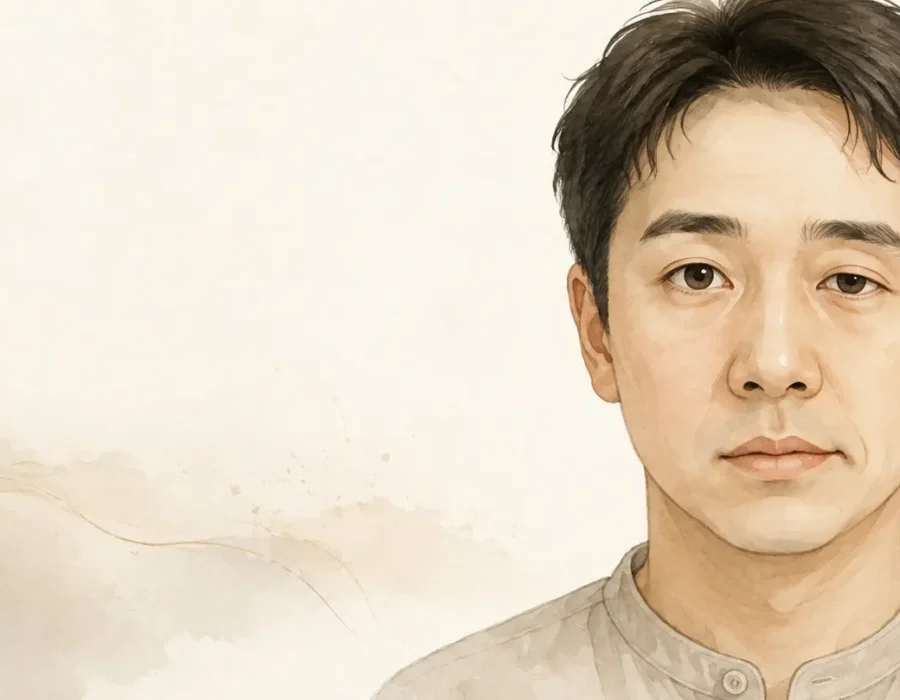 한쪽 얼굴 움직임이 약해진 안면마비 증상 일러스트